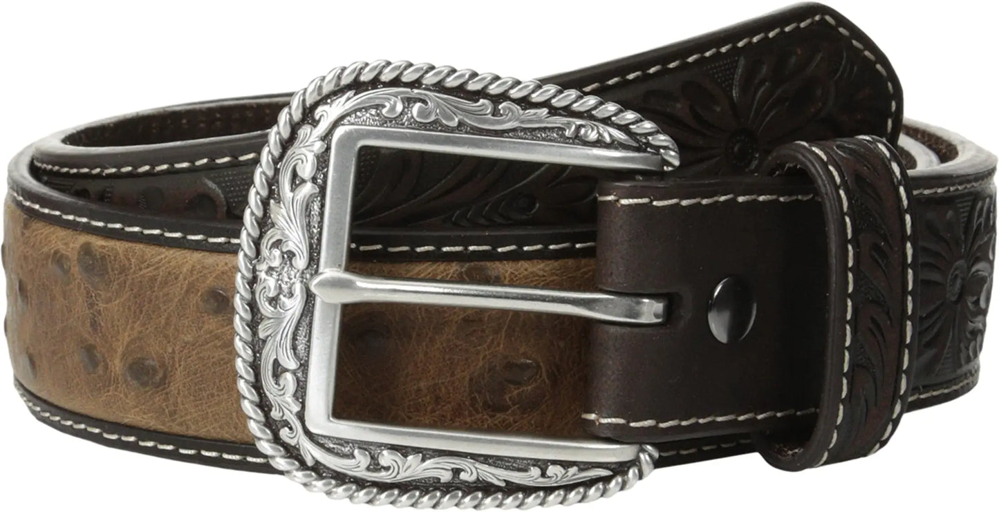 ARIAT Men's Embossed Ostrich Leather Belt 44