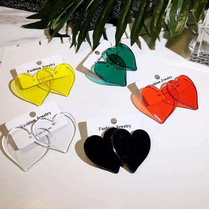 Korean Summer Sweetheart Heart Shaped Earrings
