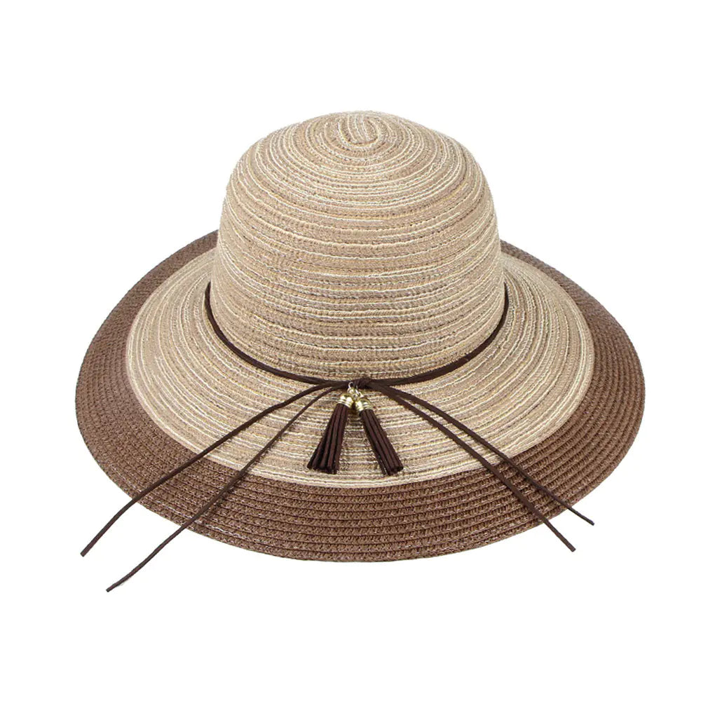 Summer Women's Foldable Wide-Brim Sun Hat for Outdoors