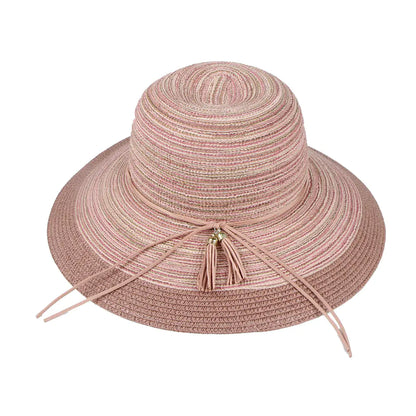 Summer Women's Foldable Wide-Brim Sun Hat for Outdoors