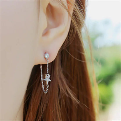 Fashionable Star-Studded Drop Earrings