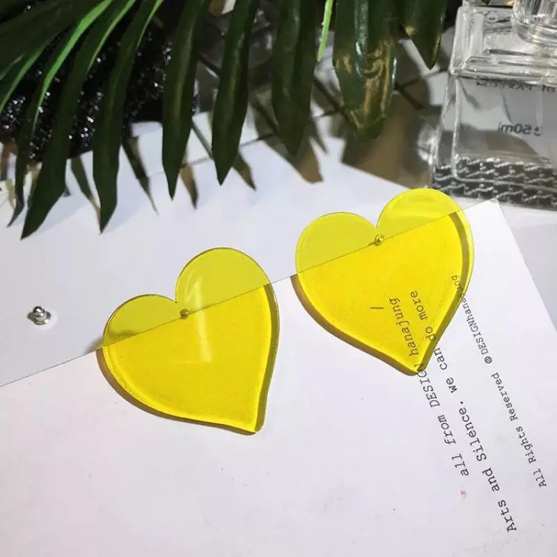 Korean Summer Sweetheart Heart Shaped Earrings