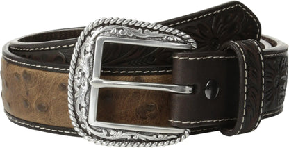 ARIAT Men's Embossed Ostrich Leather Belt 44