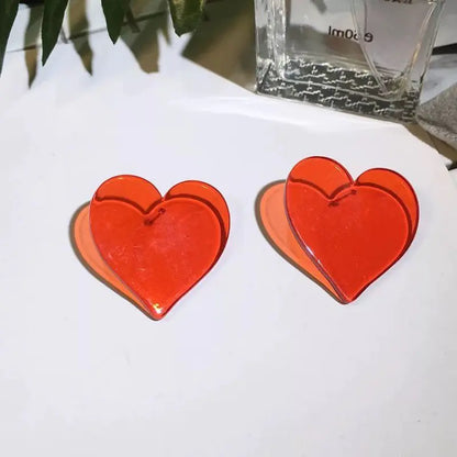 Korean Summer Sweetheart Heart Shaped Earrings
