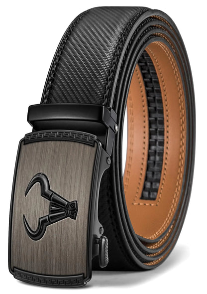 Adjustable Men's Ratchet Leather Belt
