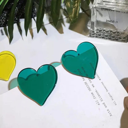 Korean Summer Sweetheart Heart Shaped Earrings