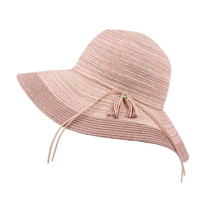 Summer Women's Foldable Wide-Brim Sun Hat for Outdoors