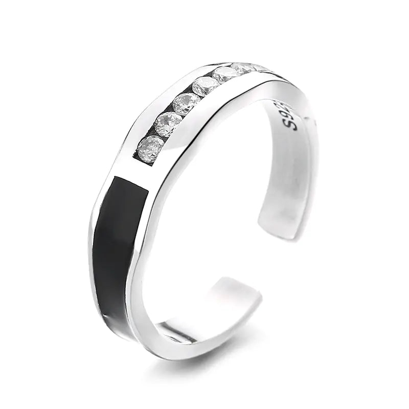 Women's S925 Silver Geometric Open Ring