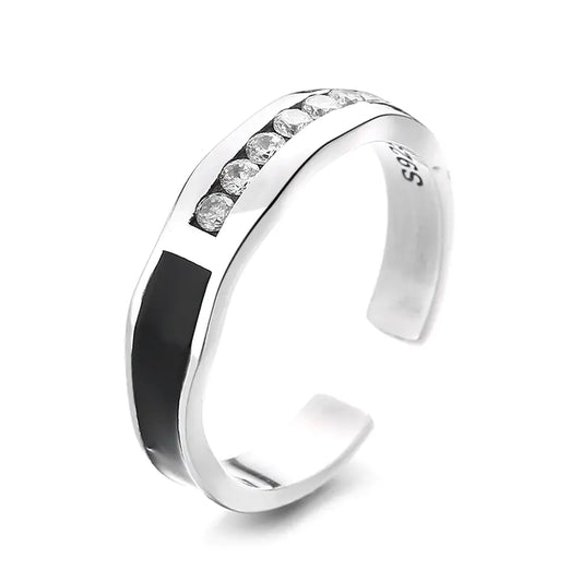 Women's S925 Silver Geometric Open Ring