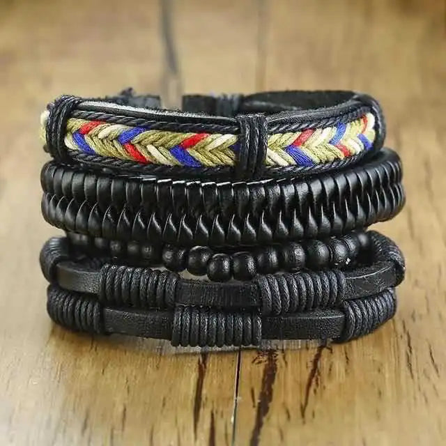 Men's Elite Woven Bracelet Ensemble