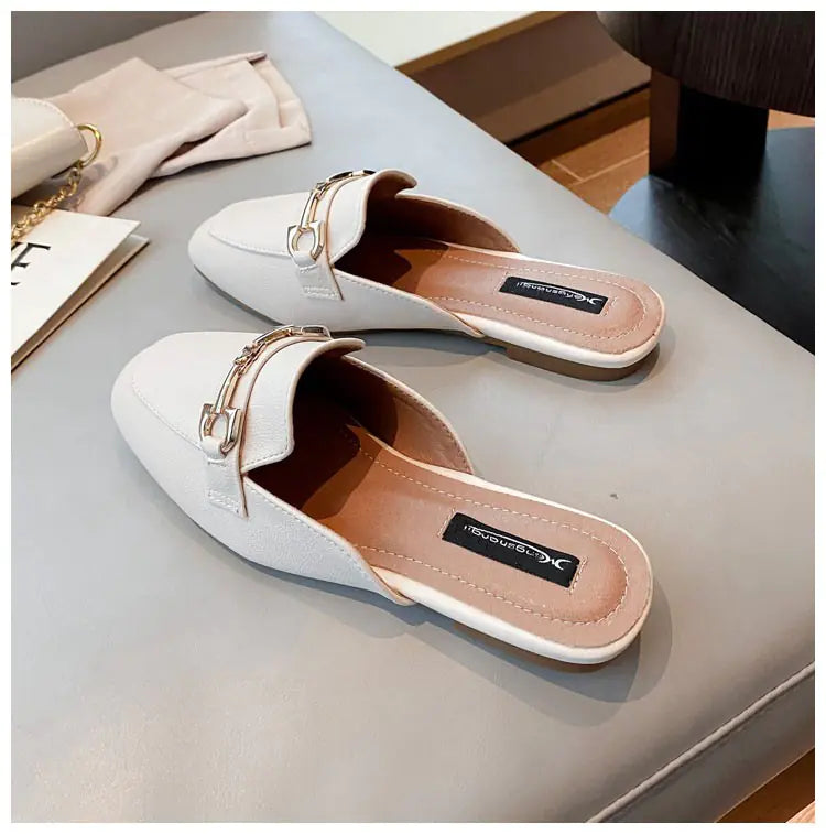 Women's Backless Slippers Fashion Flat Sandals