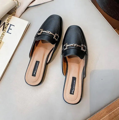 Women's Backless Slippers Fashion Flat Sandals