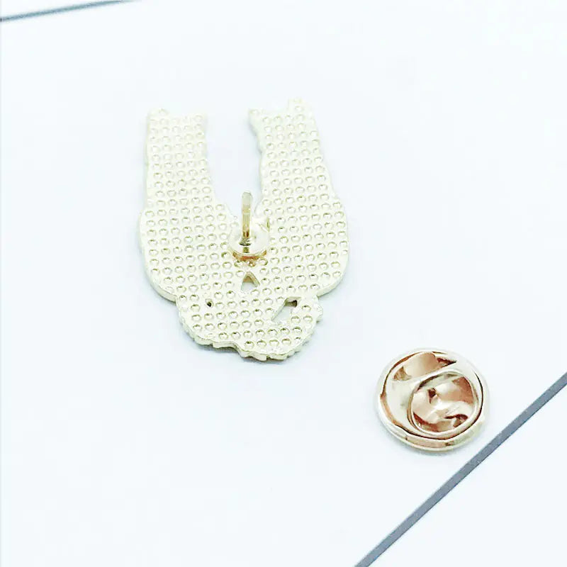 Cartoon Black and White Cat Earrings