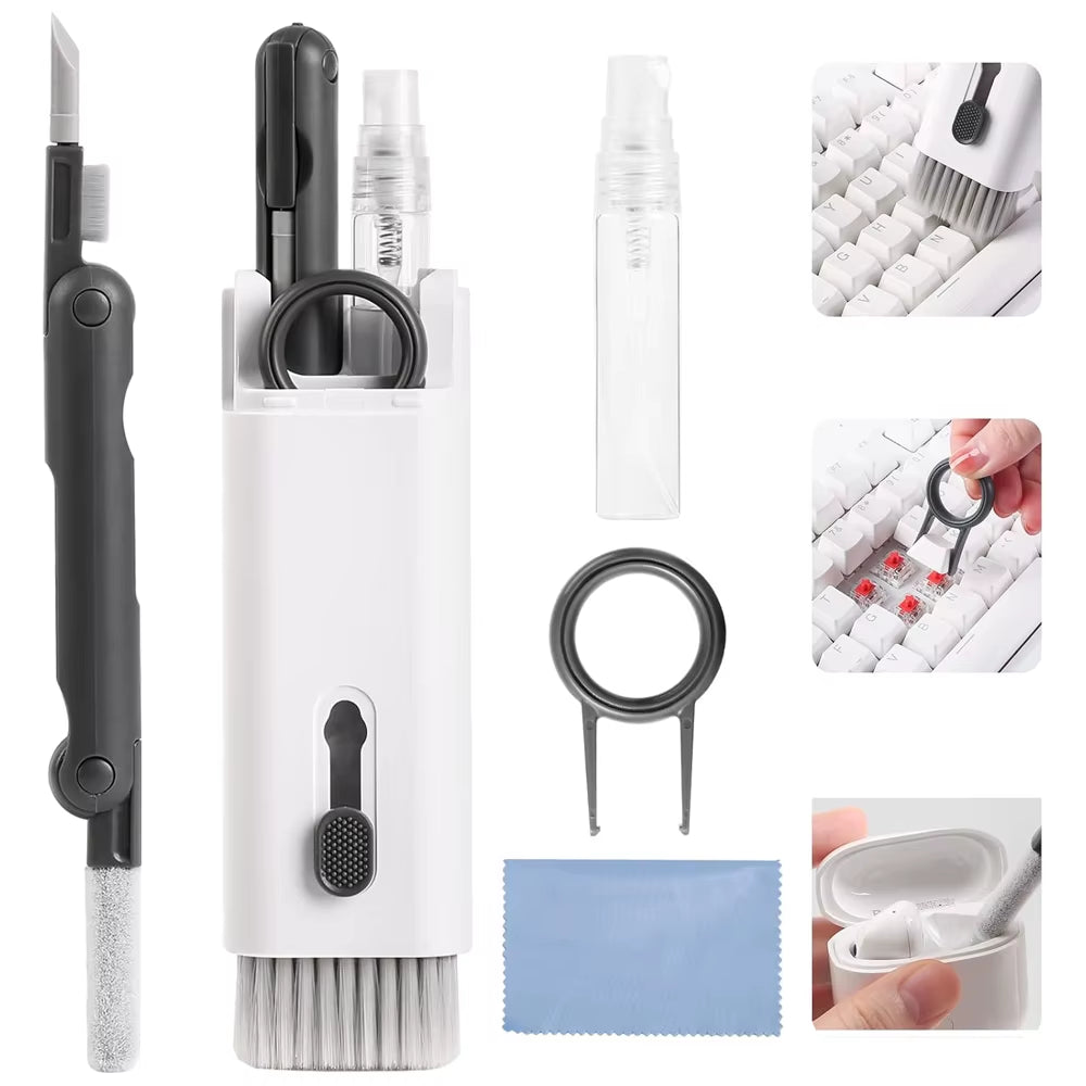 1-4Pcs Keyboard Cleaning Brush Kit 7-In-1 Multifunction Digital Cleaning Tool Set Keycap Puller Computer Keyboard Cleaner Brush