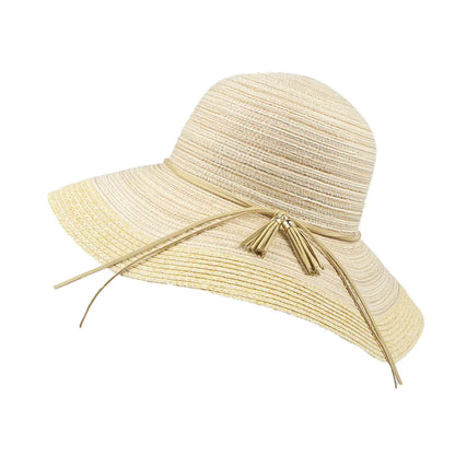 Summer Women's Foldable Wide-Brim Sun Hat for Outdoors