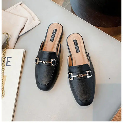 Women's Backless Slippers Fashion Flat Sandals