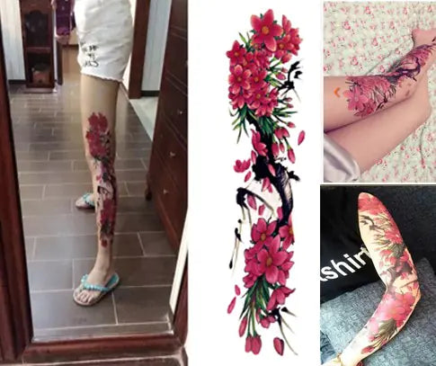 Flower Leg Full Arm Long-Lasting Tattoo Stickers