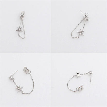 Fashionable Star-Studded Drop Earrings