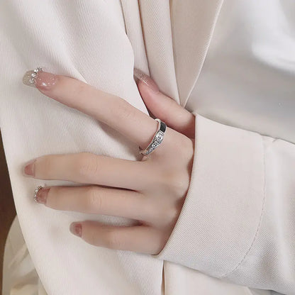 Women's S925 Silver Geometric Open Ring