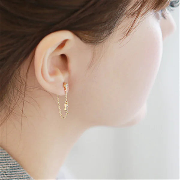 Fashionable Star-Studded Drop Earrings