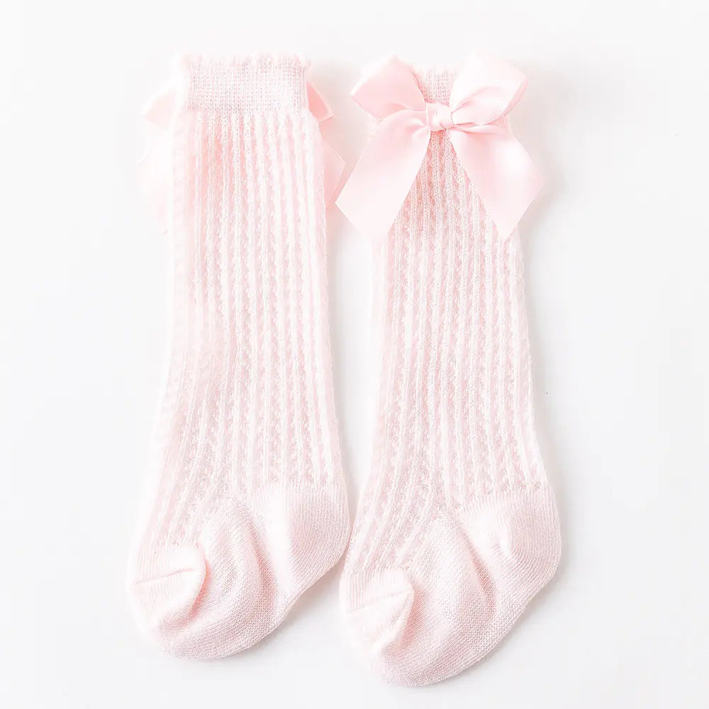 Chic Big Bow Knee-High Socks