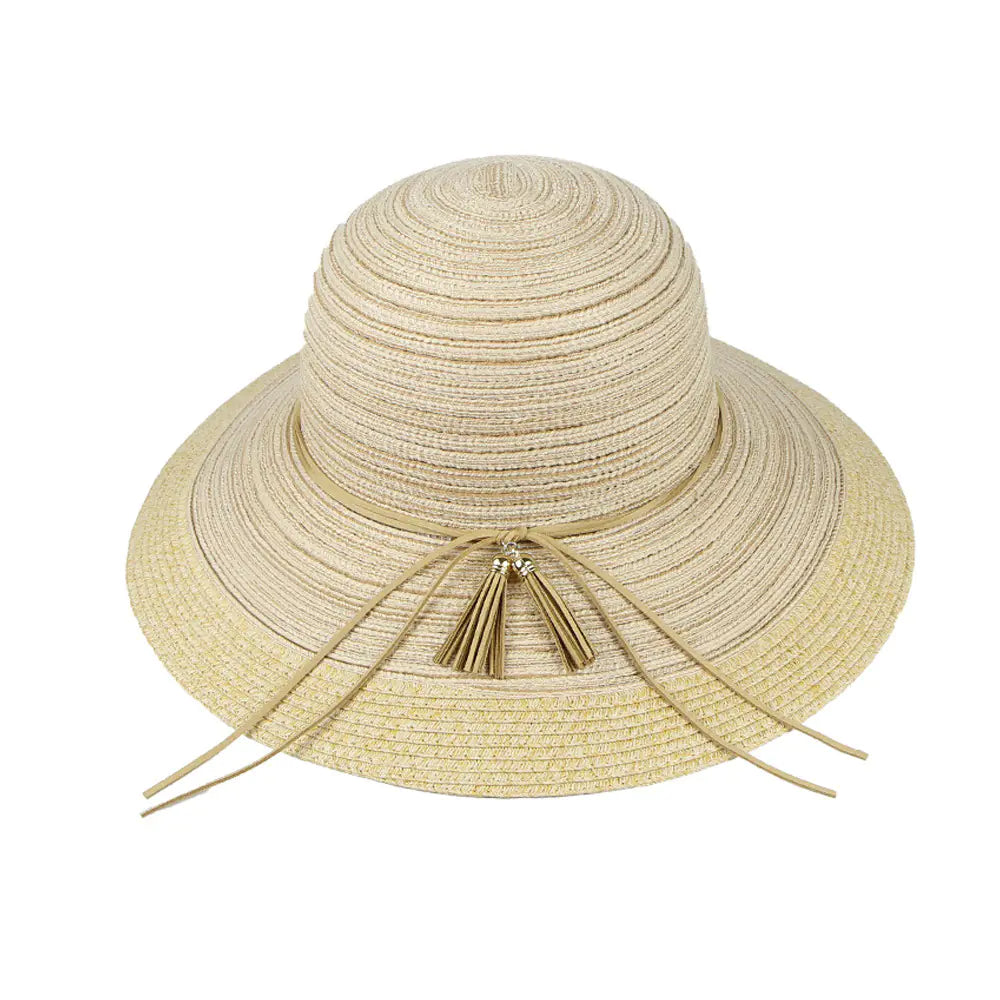 Summer Women's Foldable Wide-Brim Sun Hat for Outdoors