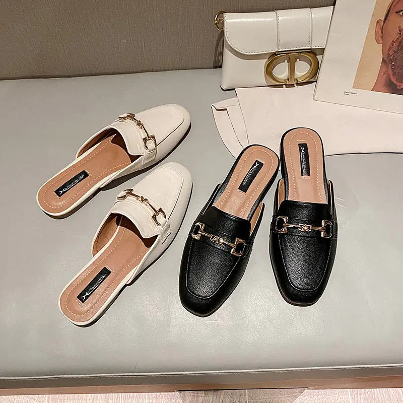 Women's Backless Slippers Fashion Flat Sandals