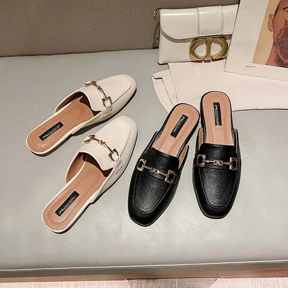 Women's Backless Slippers Fashion Flat Sandals