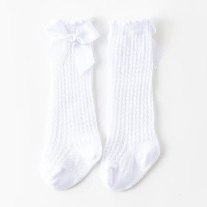 Chic Big Bow Knee-High Socks