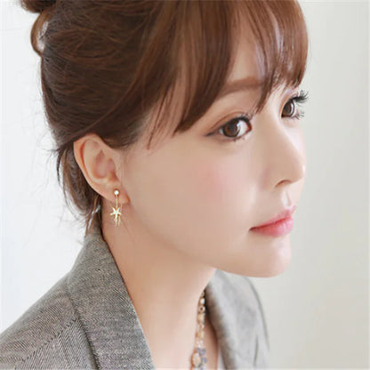 Fashionable Star-Studded Drop Earrings