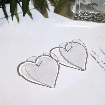 Korean Summer Sweetheart Heart Shaped Earrings
