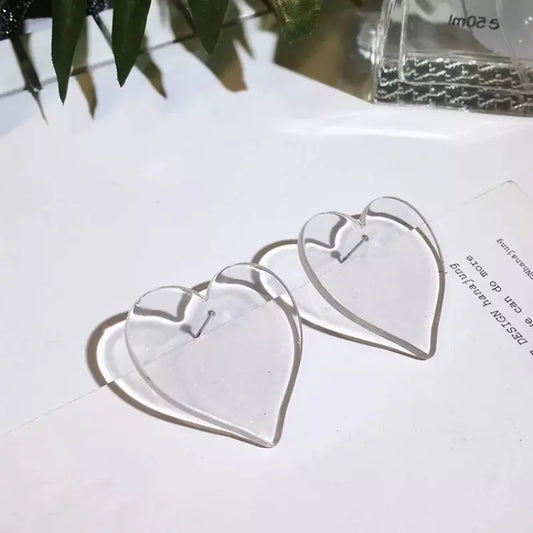 Korean Summer Sweetheart Heart Shaped Earrings